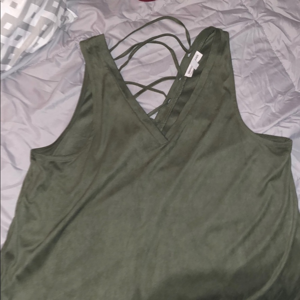 faux suede tank top